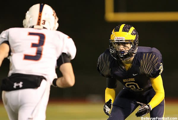 Bellevue defensive back Devin Murphy