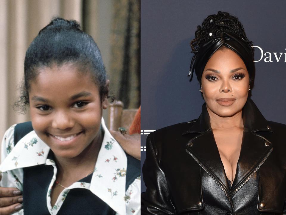 Janet Jackson as a child and now.