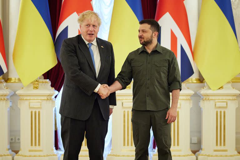 Volodymyr Zelensky ;Boris Johnson; ucrania; Ukraine; guerra en Ucrania; Mundo