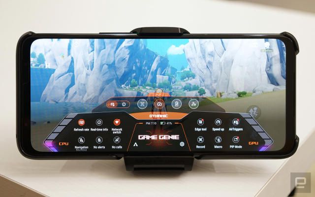 The ASUS ROG Phone 6 has a 'wireless' thermoelectric cooler add-on