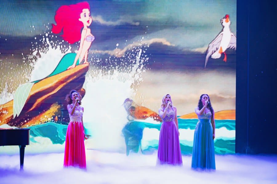 Performance of songs from "The Little Mermaid" in Disney Princess — The Concert.