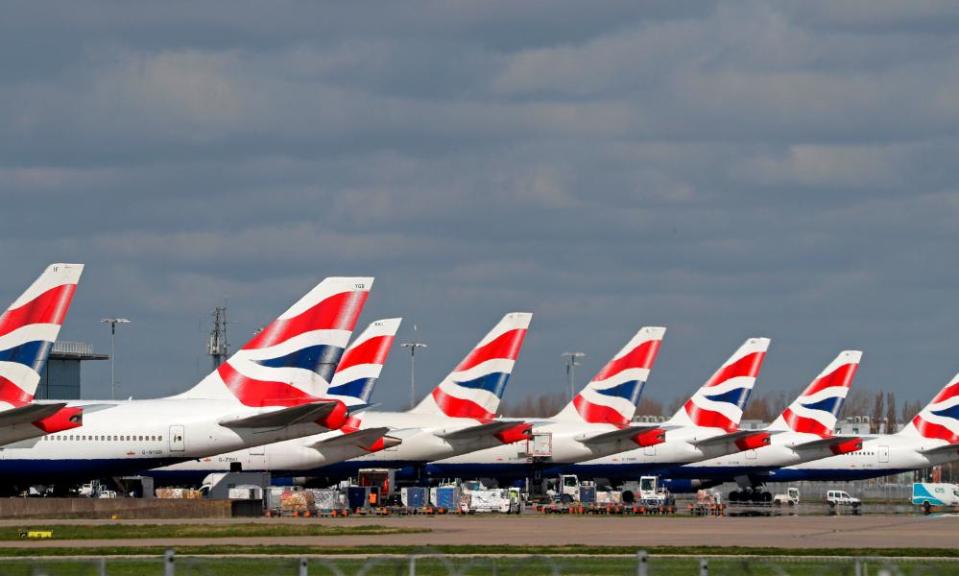 Grounded BA aircraft.