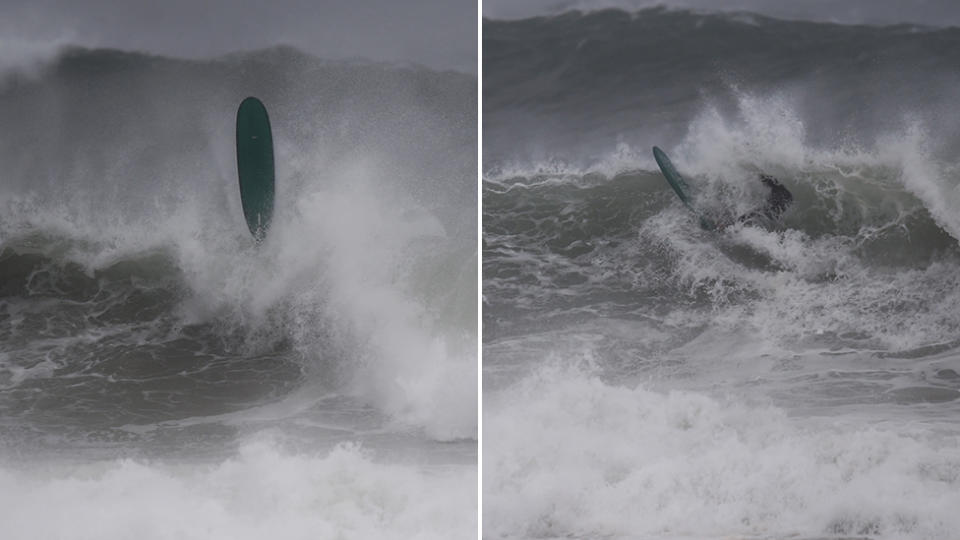 A picture of huge waves as big swells are forecast for the NSW coast this week. Source: AAP.