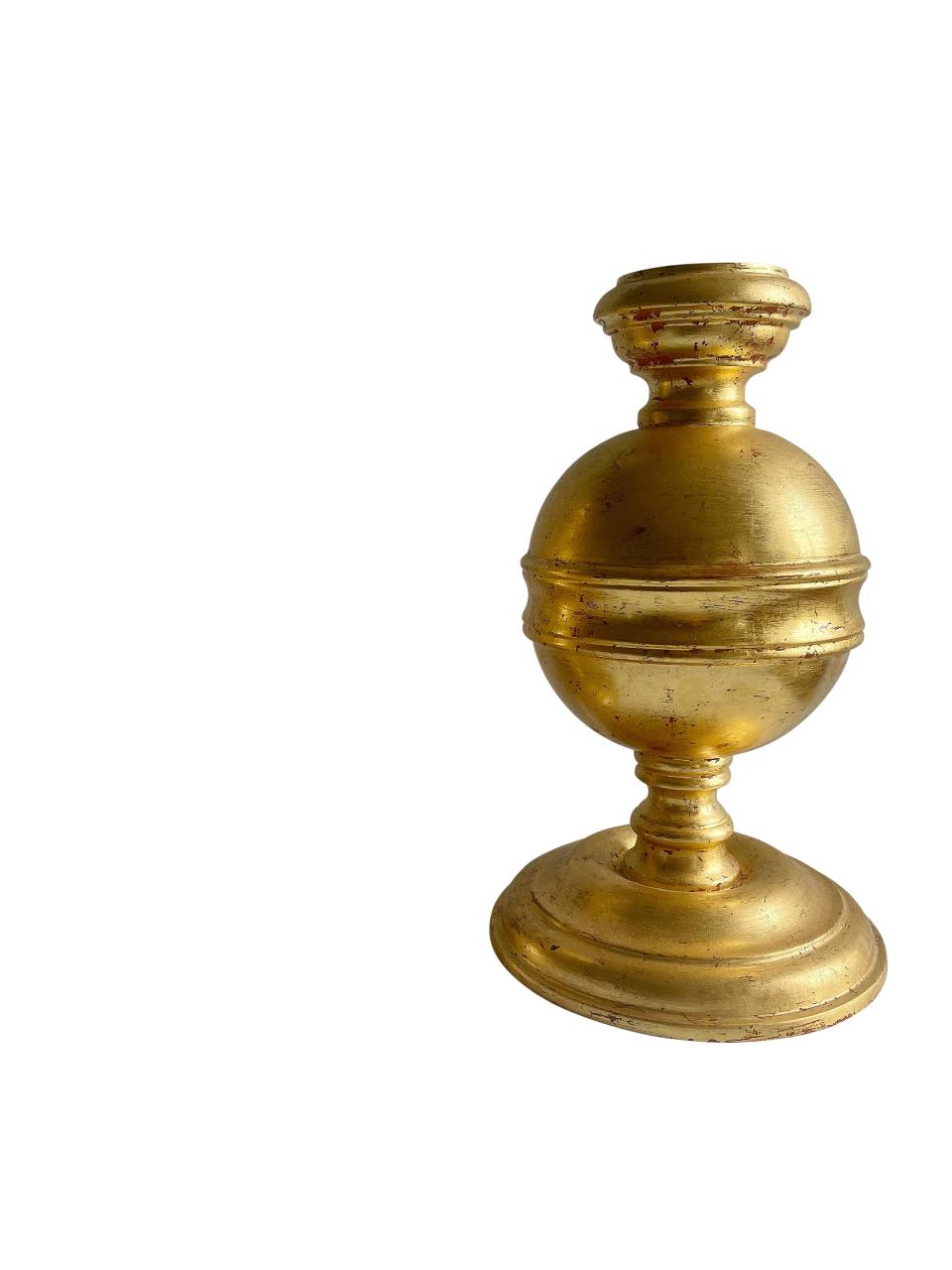 Gilt Candleholder painted by Jay C. Lohmann; price upon request. jayclohmann.com