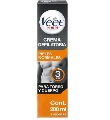 Veet Men Crema Depilatoria para Piel Normal, 200 ml/Amazon.com.mx