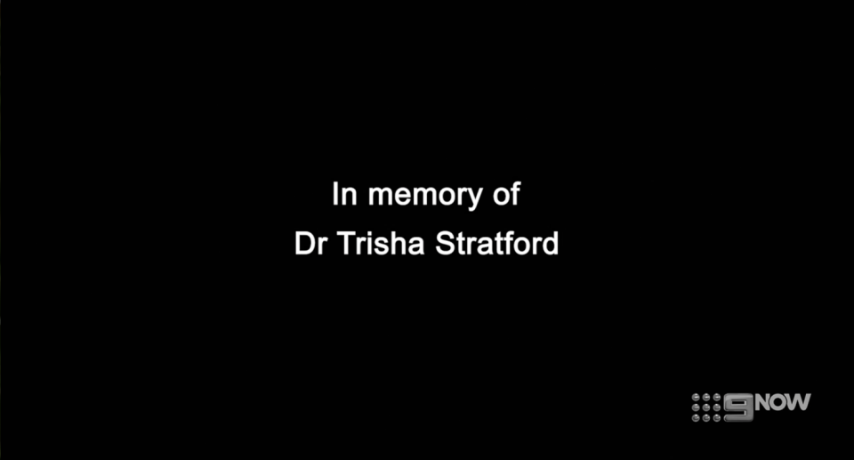 MAFS' tribute to Dr Trisha Stratford.