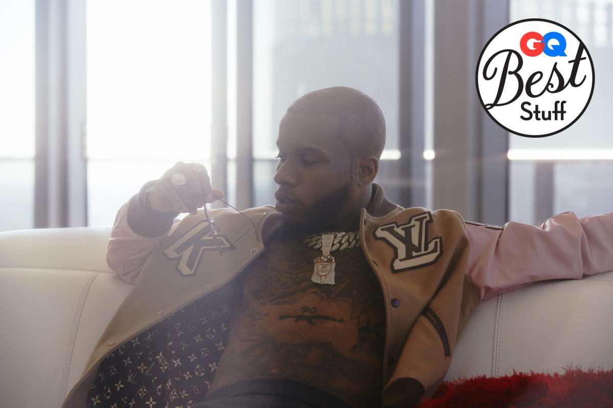 Tory Lanez Wearing a Full Brown Louis Vuitton x NBA Outfit