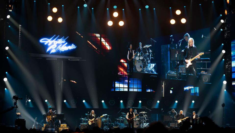 The Eagles perform at Bridgestone Arena Thursday, April 28, 2022, in Nashville, Tenn. 