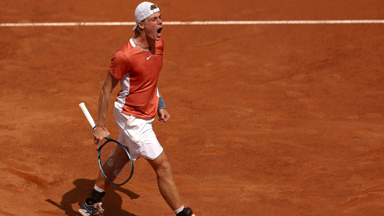 Denis Shapovalov had an eventful day at the Italian Open. (Photo by Alex Pantling/Getty Images)