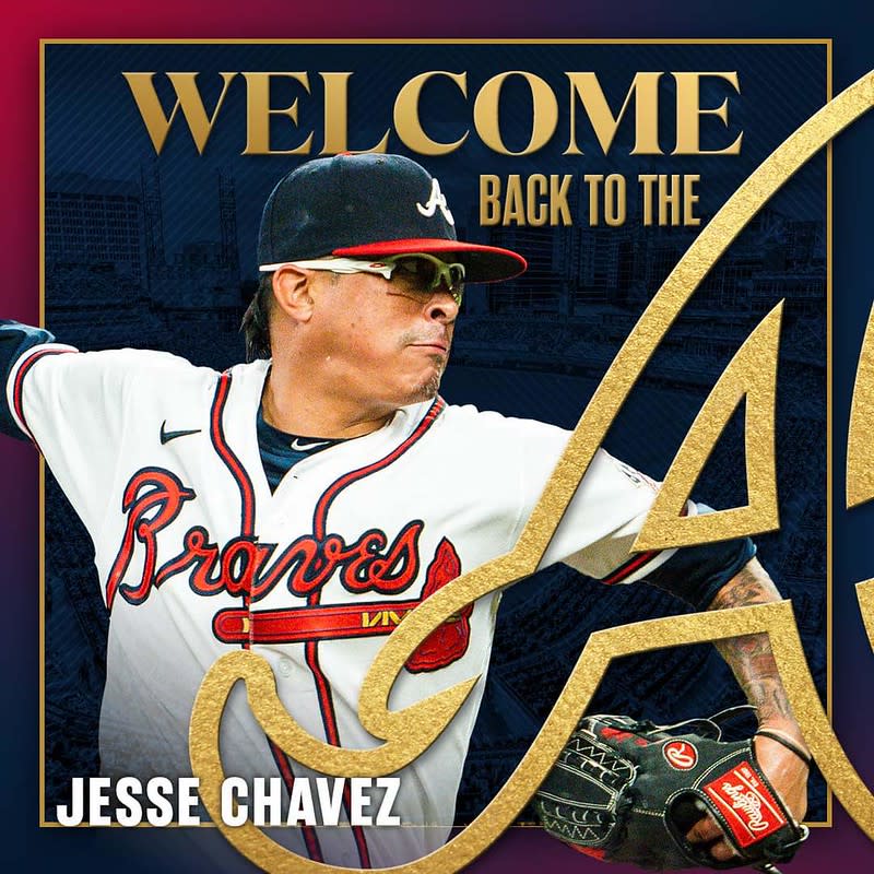 Jesse Chavez。（資料照／取自亞特蘭大勇士FB）