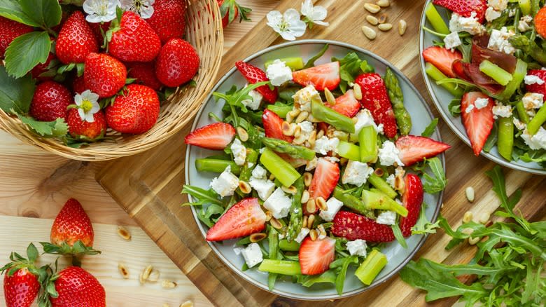 strawberries in salad