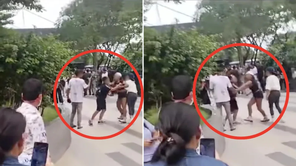 Screenshot of alleged fight between 26-year-old man and 2 women at Paya Lebar Square (Photos: Laula Indah March/Complaint Singapore Facebook)