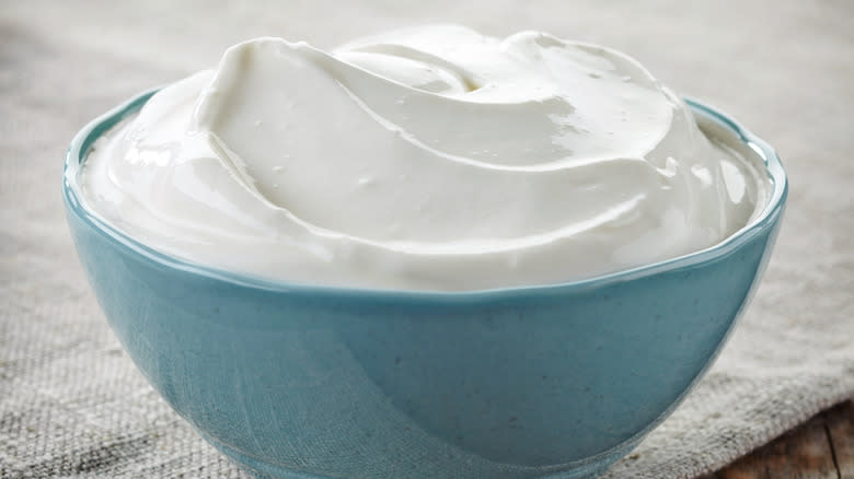 bowl of sour cream