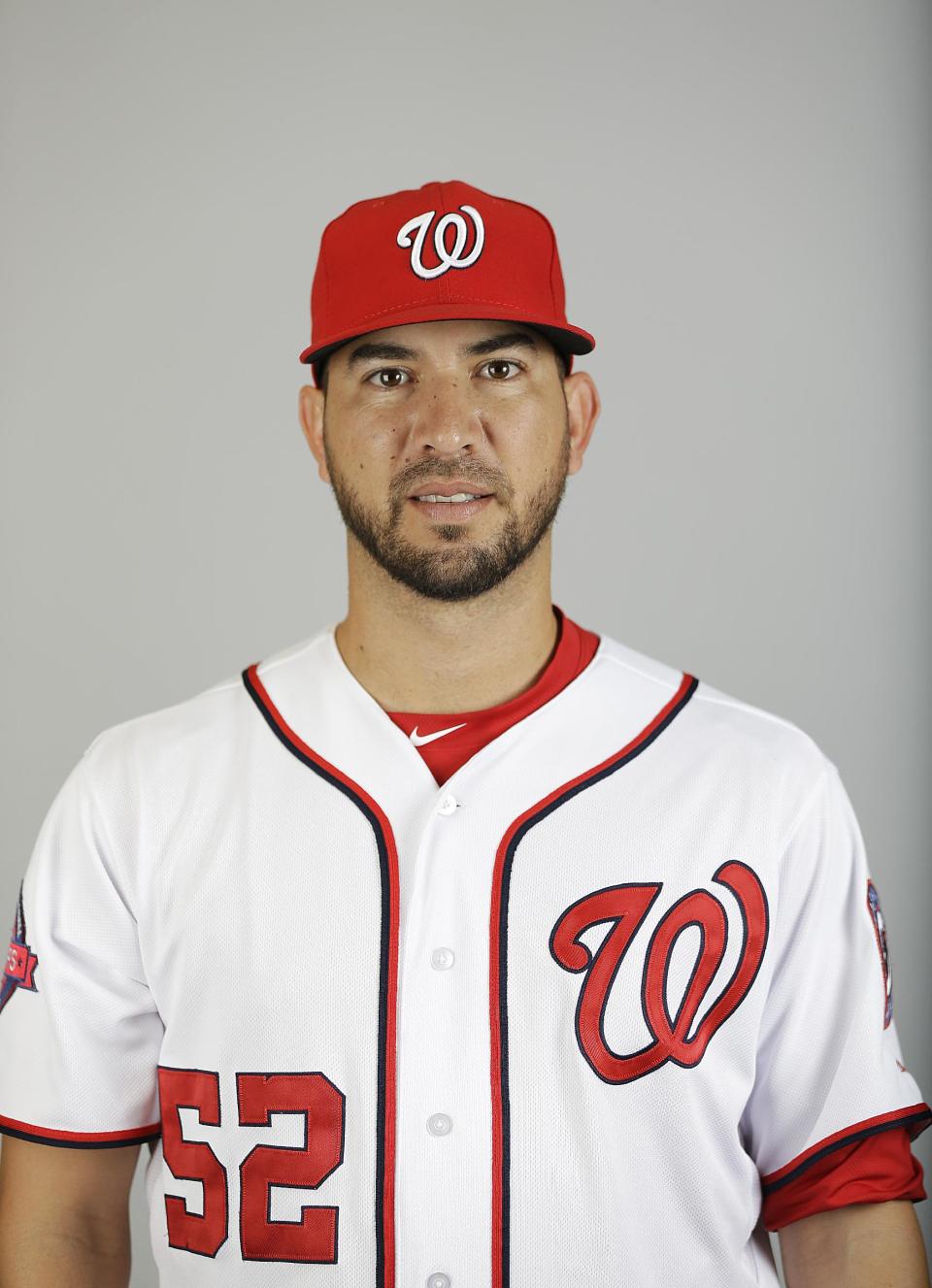 This is a 2015 photo of Rafael Martin of the Washington Nationals baseball team. This image reflects the 2015 active roster as of Sunday, March 1, 2015 when this image was taken. (AP Photo/David Goldman)