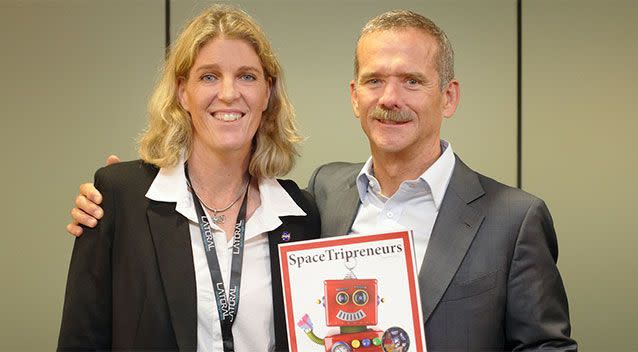 Brenda van Rensburg with Chris Hadfield - The first Canadian to walk in space.