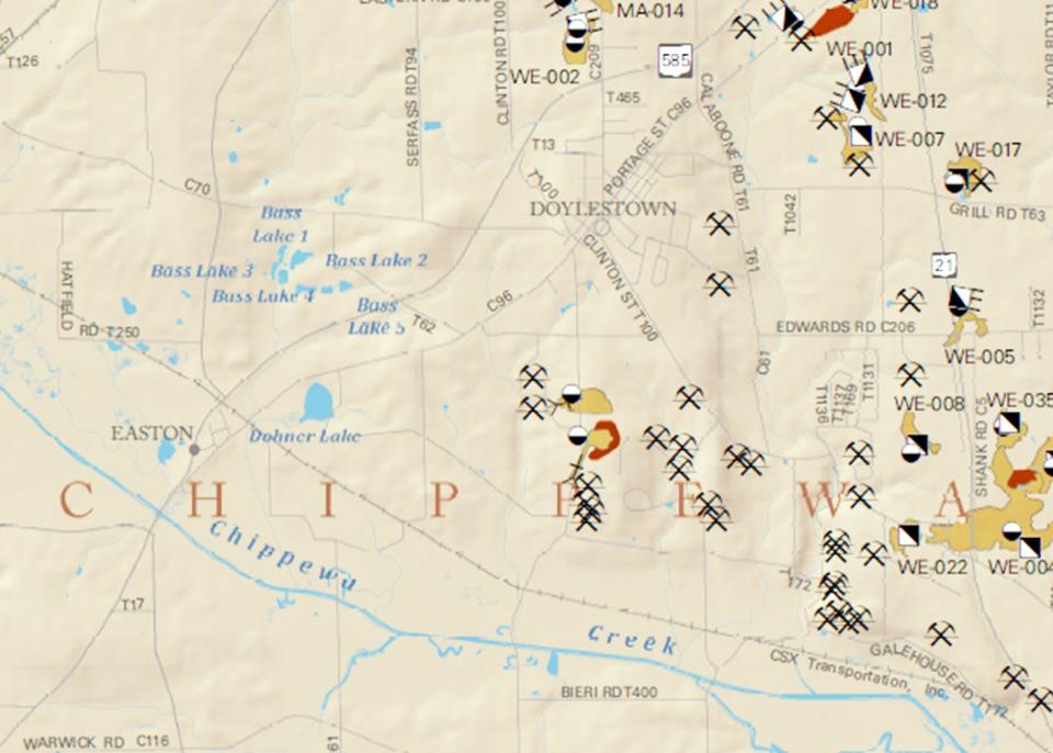 Many of the abandoned mines in Wayne County are in Chippewa Township, and according to the Ohio Department of Natural Resources, one of the most significant hazards associated with abandoned mines is subsidence, which occurs when subsurface bedrock or unconsolidated materials collapse into voids left by mining, causing the ground surface to lower. When mines are abandoned, roof-support timbers and other mine structures can deteriorate over time, increasing the risk of collapse. Even though deterioration occurs over several decades, mine roof collapse can happen quickly without warning.