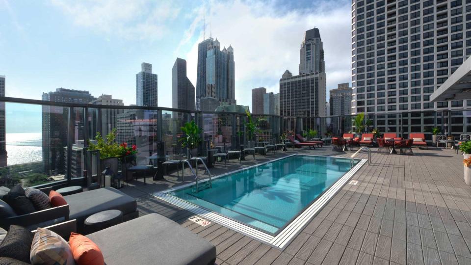 The pool at the Viceroy Chicago hotel, voted one of the best city hotels in the United States