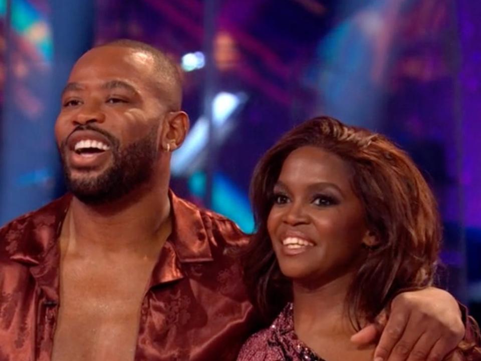 Ugo Monye and Oti Mabuse have been voted off ‘Strictly’ (BBC iPlayer)