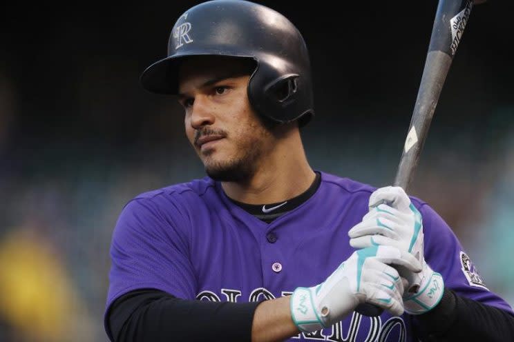 Nolan Arenado is a hitting machine at all times, but especially in the first inning. (AP)