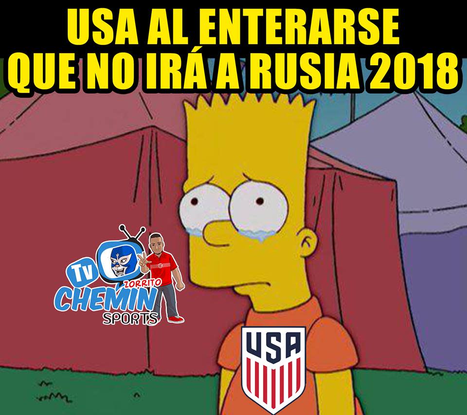 Los memes del Estados Unidos no va al Mundial