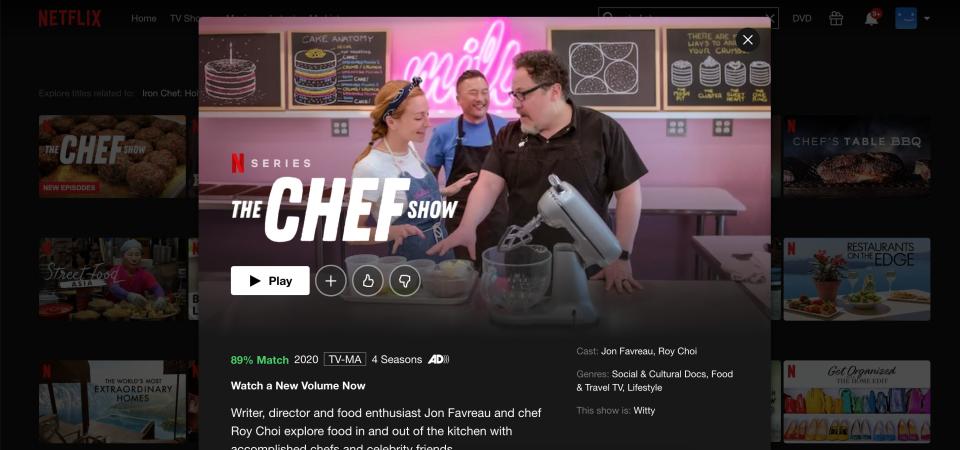 Preview image for "The Chef Show" on Netflix. (Photo: Netflix)