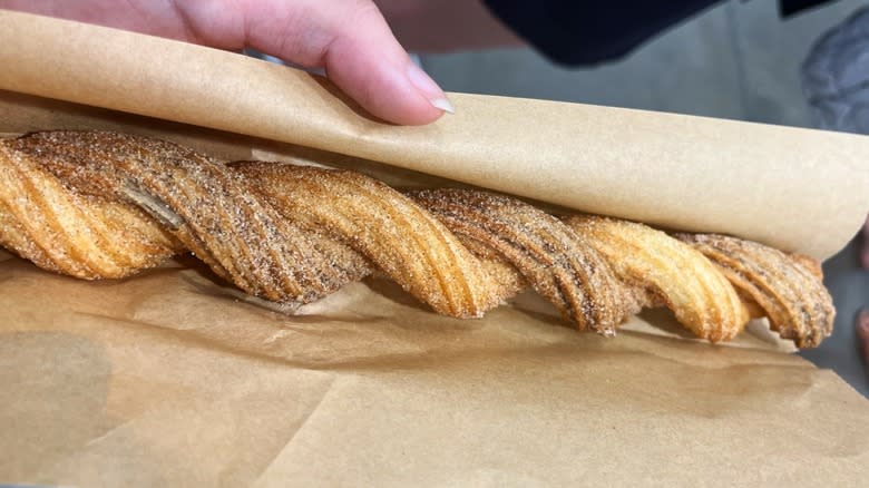 Costco churro in wrapper