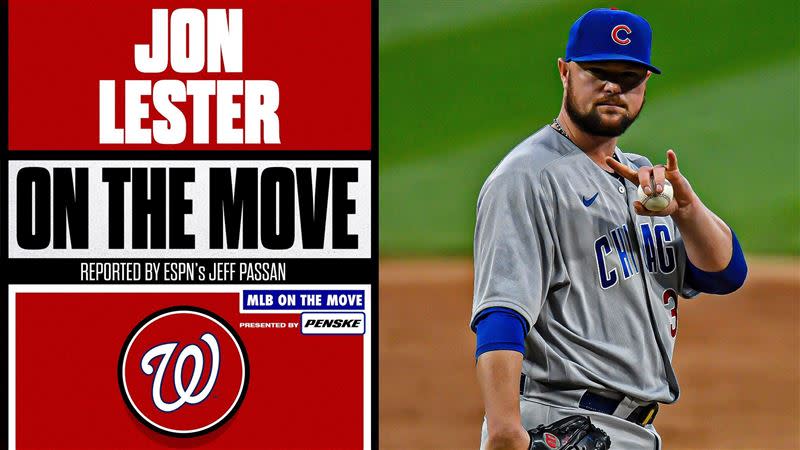 雷斯特（Jon Lester）1年約轉戰國民。（圖／翻攝自MLB推特）