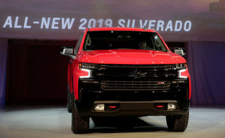 General Motors debuts its 2019 Chevrolet Silverado pick-up truck at Eastern Market in Detroit, Michigan, U.S., January 13, 2018. REUTERS/Rebecca Cook