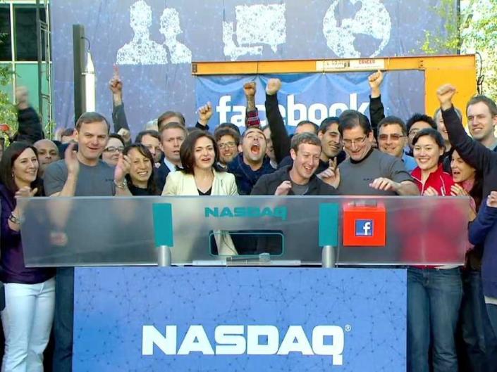 facebook ipo nasdaq bell