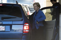 Sen. Elizabeth Warren, D-Mass. arrives at the Capitol in Washington, Wednesday, Jan. 22, 2020. The U.S. Senate was poised to hear opening arguments Wednesday in President Donald Trump’s impeachment trial, with Democratic House managers set to make their case that Trump abused power and should be removed from office. (AP Photo/Cliff Owen)