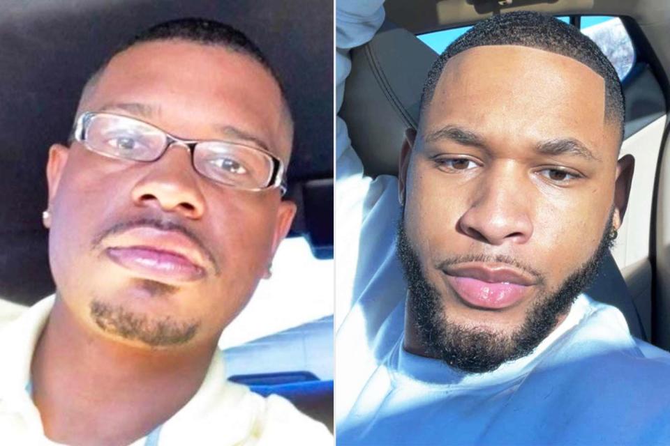 <p>Jackson Police Department; Carlos Collins/Facebook</p> Marcus Johnson (L) is accused of killing Carlos Collins (R) Tuesday morning.