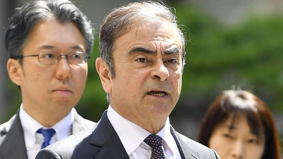 Nach der Verhaftung des früheren Renault-Konzernchefs Carlos Ghosn (M) war das von ihm geschaffene Auto-Bündnis zwischen Renault, Nissan und Mitsubishi in eine schwere Krise geraten. Foto: Ren Onuma/Kyodo News/AP