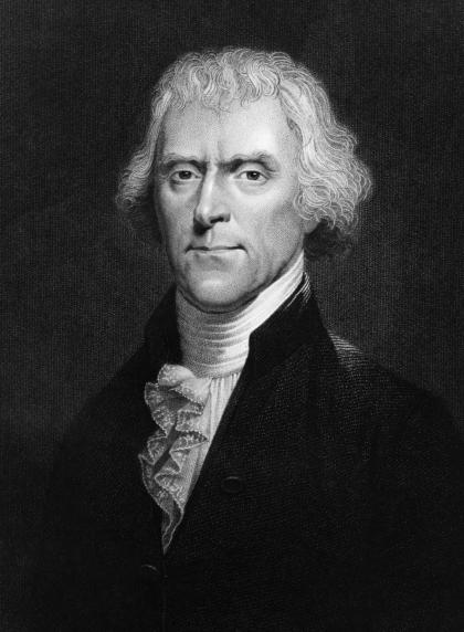 American statesman Thomas Jefferson (1743 – 1826), the 3rd President of the United States of America. (Photo by Hulton Archive/Getty Images)