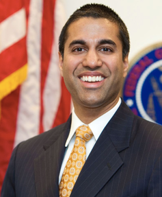 <span class="caption">Former counsel for communications giant Verizon, Ajit Pai is now Chairman of the FCC which voted in December to abolish net neutrality in America.</span> <span class="attribution"><a class="link " href="https://en.wikipedia.org/wiki/Ajit_Pai#/media/File:Ajit_V._Pai_headshot.jpg" rel="nofollow noopener" target="_blank" data-ylk="slk:Wikipedia;elm:context_link;itc:0;sec:content-canvas">Wikipedia</a>, <a class="link " href="http://creativecommons.org/licenses/by-sa/4.0/" rel="nofollow noopener" target="_blank" data-ylk="slk:CC BY-SA;elm:context_link;itc:0;sec:content-canvas">CC BY-SA</a></span>