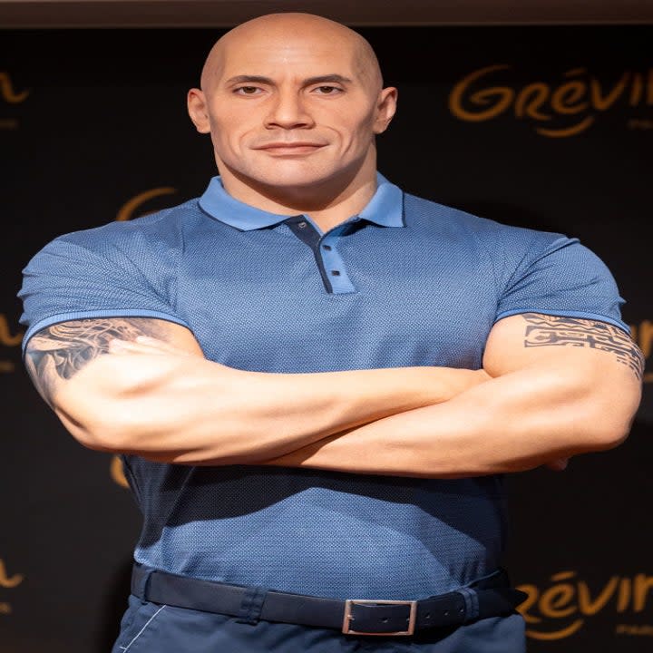 The Rock's wax statue