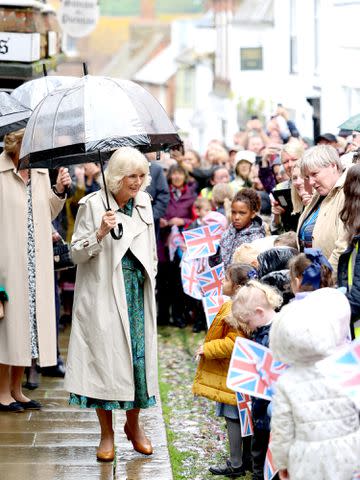 <p>Chris Jackson/Getty </p> Queen Camilla steps out to celebrate literature on May 16, 2024