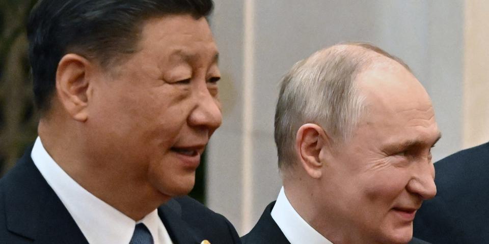 China's leader, Xi Jinping, and Russian President Vladimir Putin in Beijing in 2023.