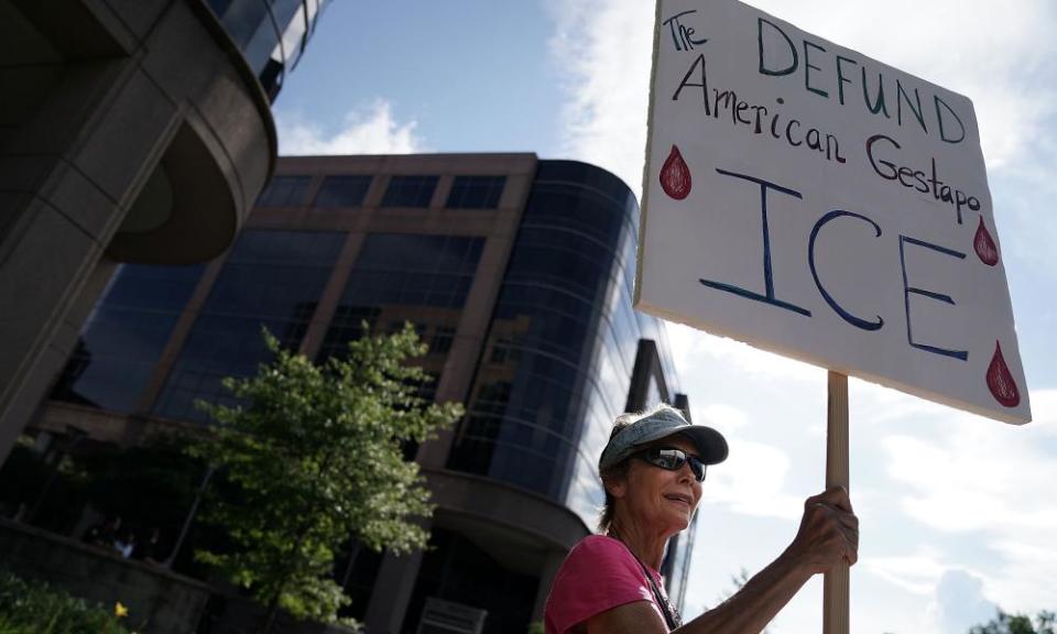 The US immigration enforcement agency has faced an outcry over aggressive policies. 