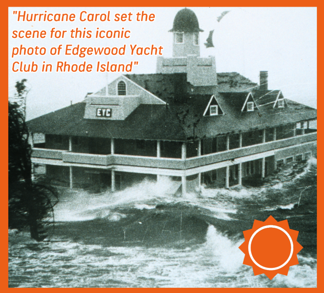 The Edgewood Yacht Club in Hurricane Carol