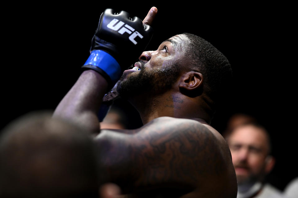 JACKSONVILLE, FLORIDA - MAY 16: Walt Harris of the United States prepares for his Heavyweight bout against Alistair Overeem of Great Britain fights during UFC Fight Night at VyStar Veterans Memorial Arena on May 16, 2020 in Jacksonville, Florida. (Photo by Douglas P. DeFelice/Getty Images)