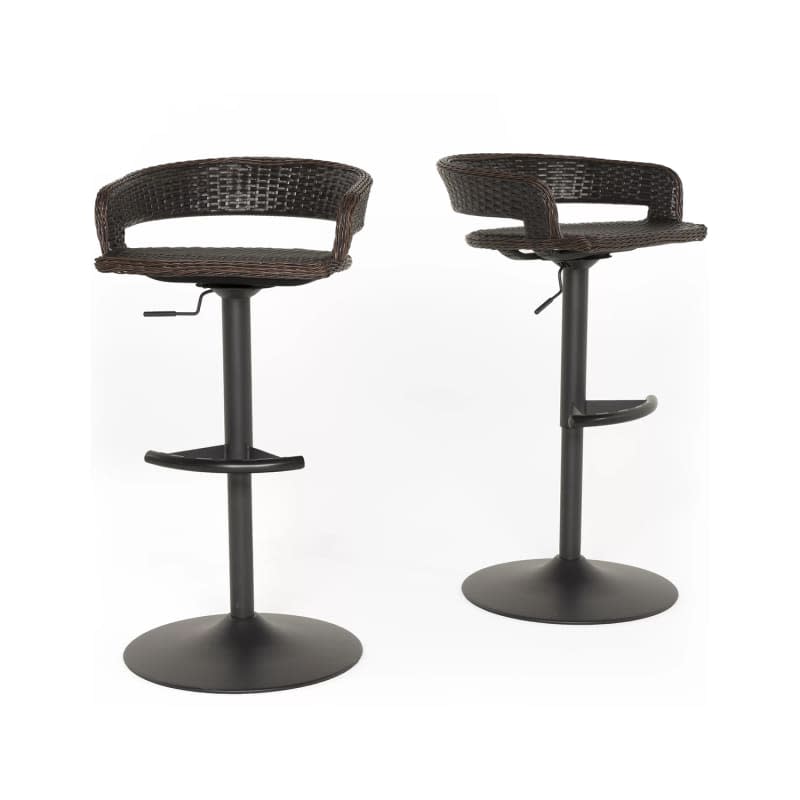 Anushri Aluminum Outdoor Bar Stools, Set of 2