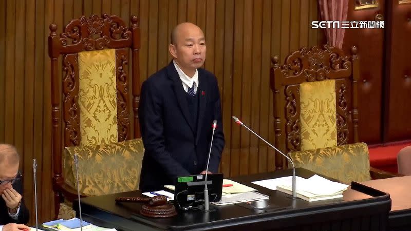 立法院長韓國瑜最新民調滿意度達5成2，被解讀有望戰2028。