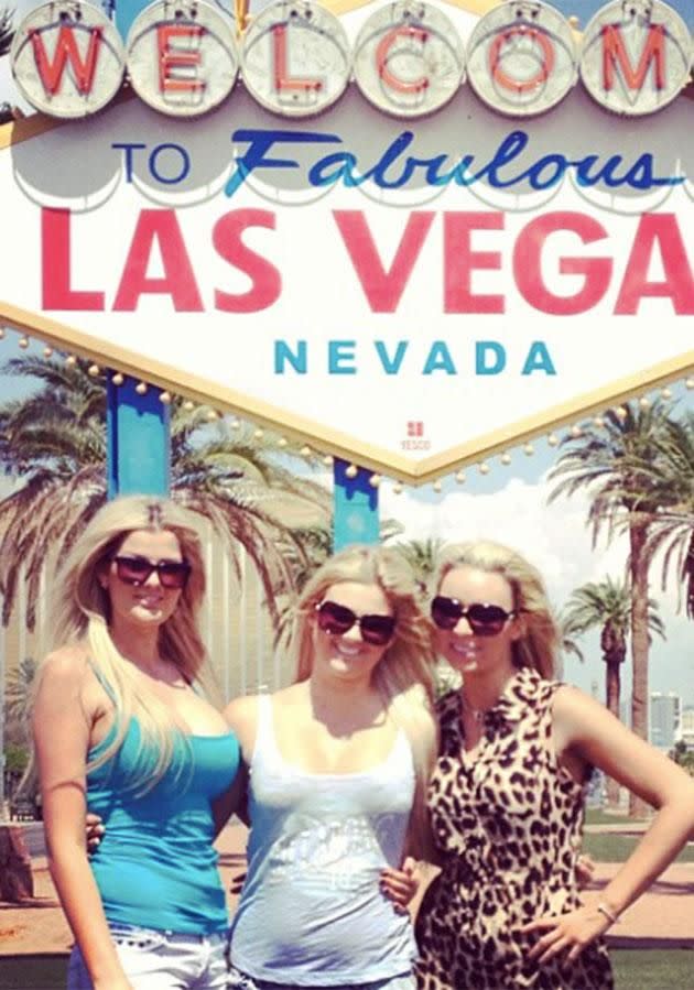 The reality star (left) travelled to Vegas as a 20-year-old. Photo: Instagram