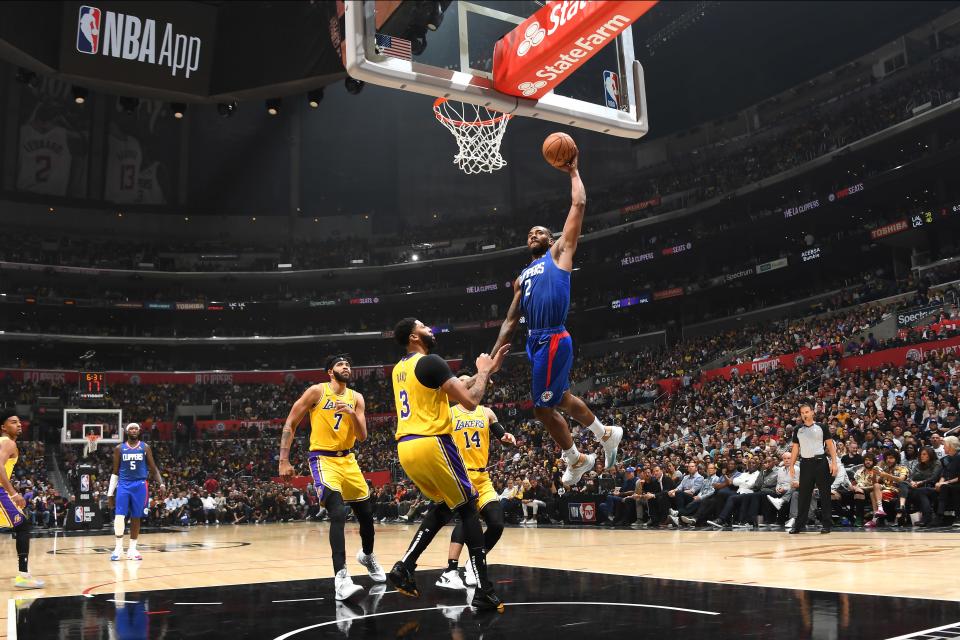 <h1 class="title">Los Angeles Lakers v LA Clippers</h1><cite class="credit">Andrew D. Bernstein</cite>