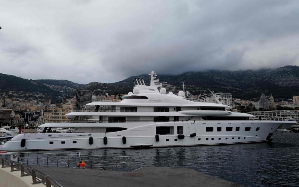 A mega-yacht owned by a company linked to the head of Russian oil giant Rosneft has been seized in southern France. - VALERY HACHE/AFP via Getty Images