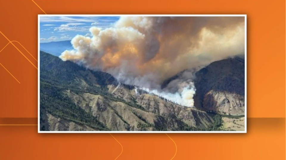 The Moose Fire in northwest Idaho has burned more than 20,000 acres and the cause of the blaze is still unknown (KTVB/video screengrab)