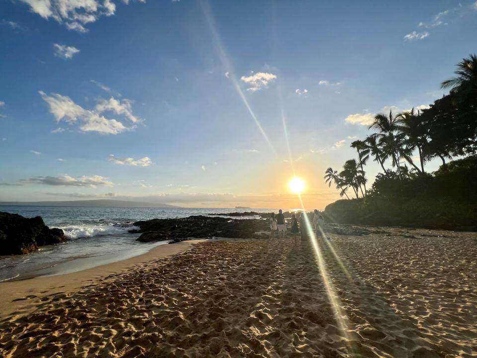 A photo of secret cove beach in hawaii