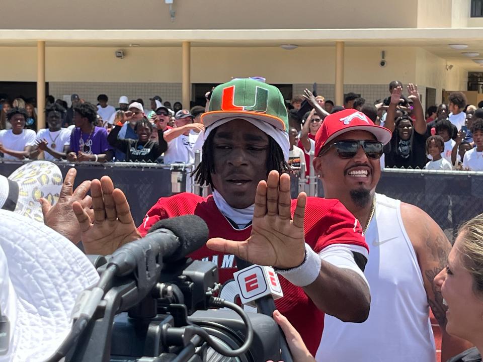 Chaminade-Madonna 4-star safety Zaquan Patterson committed to Miami on Aug. 26, 2023.