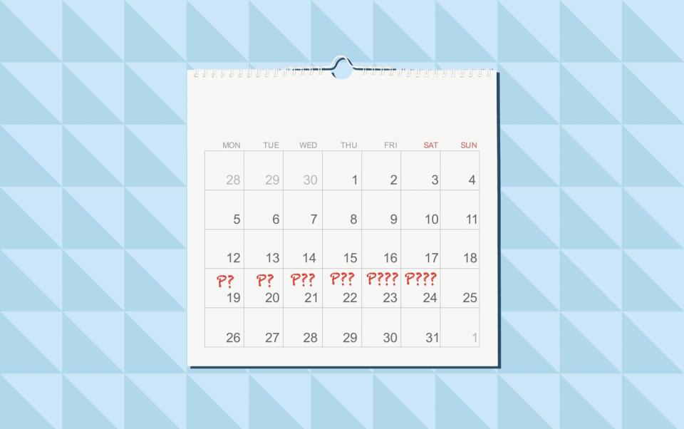 calendar with P? markings