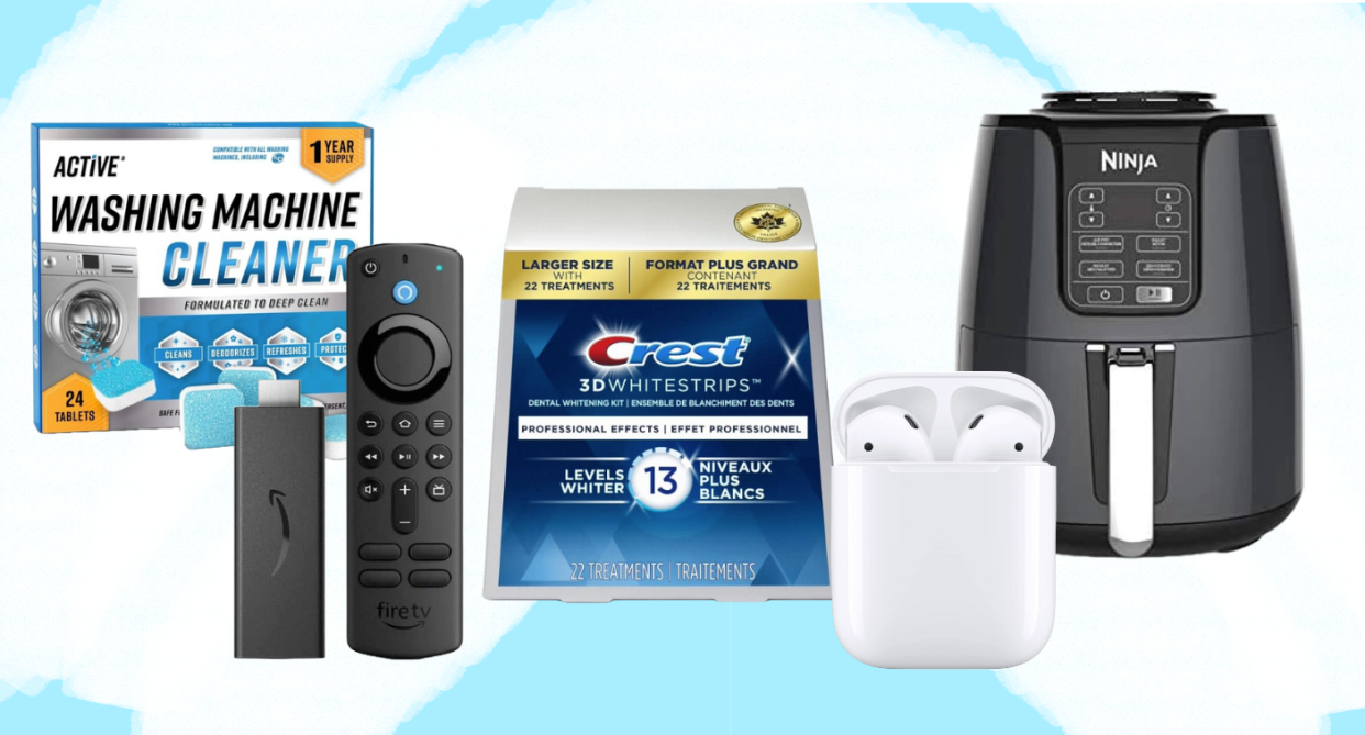 Amazon Prime Big Deal Days purchases canada: airpods, air fryer, fire tv stick, crest whitestrips laundry pods